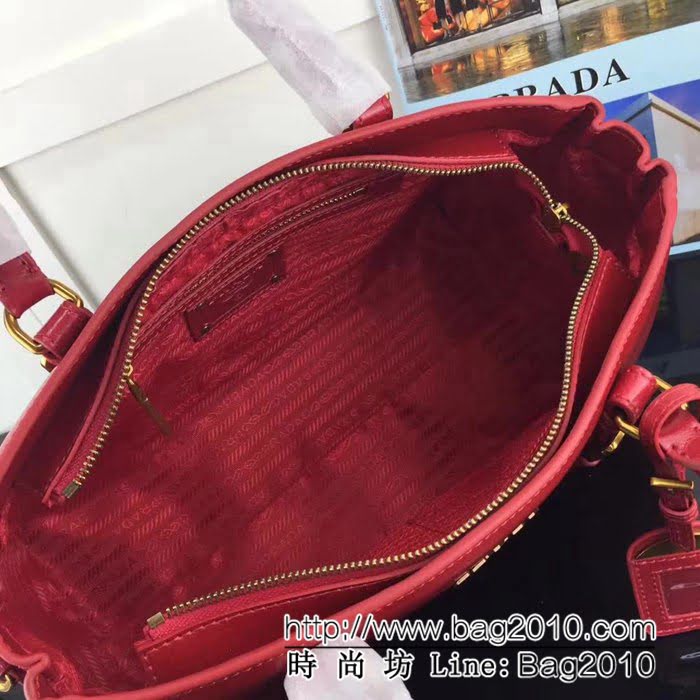 普拉達PRADA原單 2966義大利最新版 原版油蠟皮 手提肩背包 PHY1585